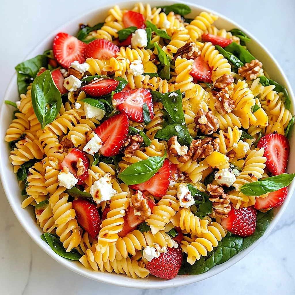 Strawberry Spinach Pasta Salad Fresh and Flavorful Dish