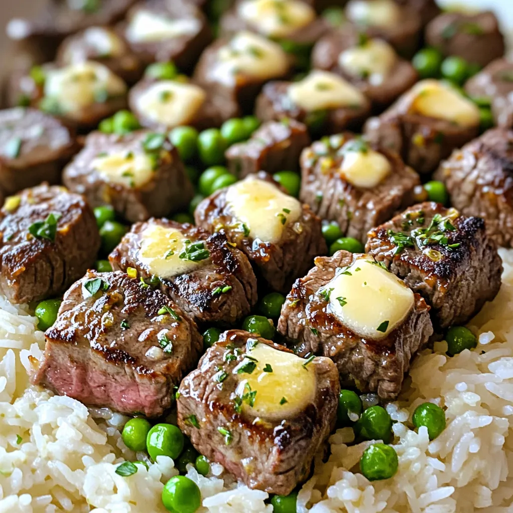 Garlic Butter Steak Bites &#038; Rice in 15 Minutes Meal