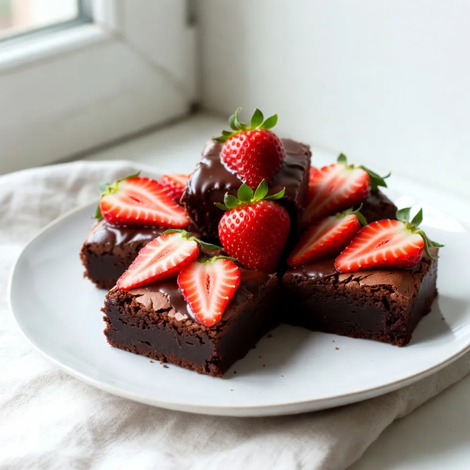 Chocolate Covered Strawberry Brownies Delightful Treat