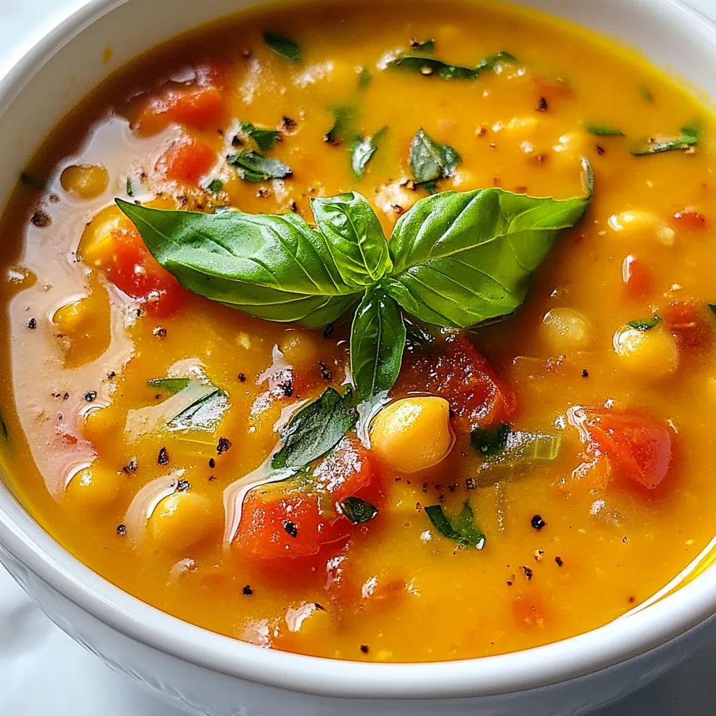 Chickpea Tomato Soup Hearty and Flavorful Delight