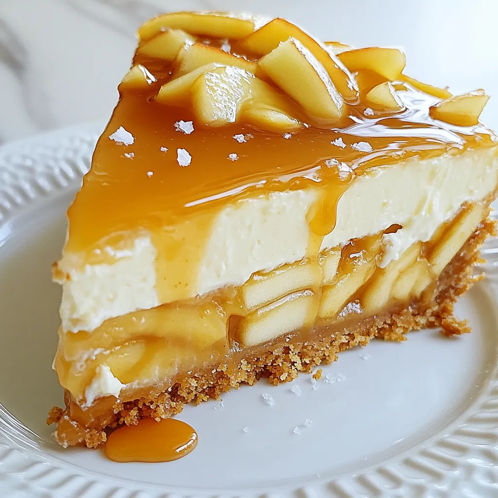 Salted Caramel Apple Pie Cheesecake Delight