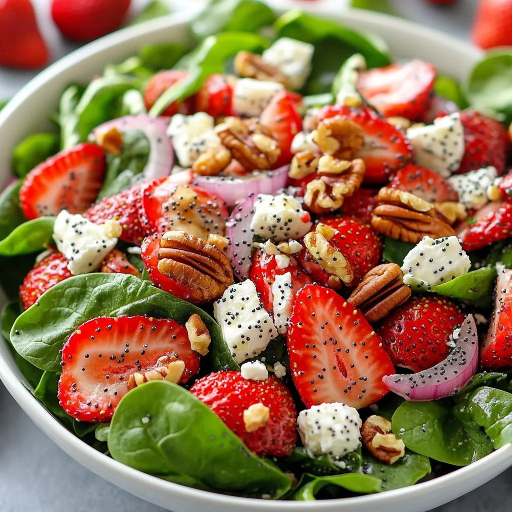 Strawberry Spinach Poppyseed Salad Fresh and Tasty Dish