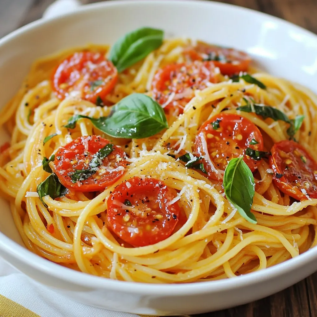 Minute Tomato Garlic Pasta Quick and Flavorful Dish