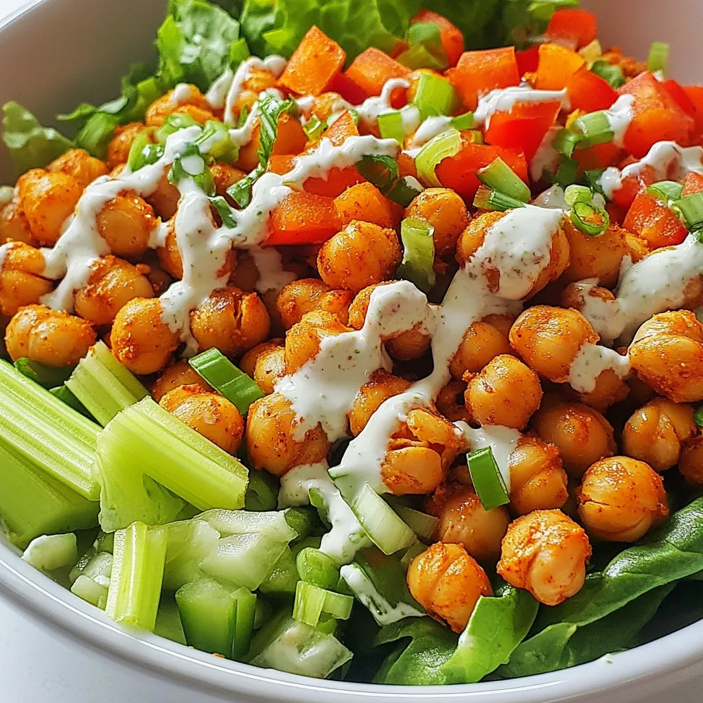 Vegan Buffalo Chickpea Salad Flavorful and Satisfying
