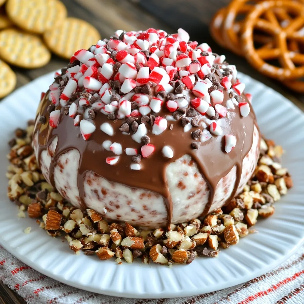 Chocolate Peppermint Cheeseball Delightful Party Treat