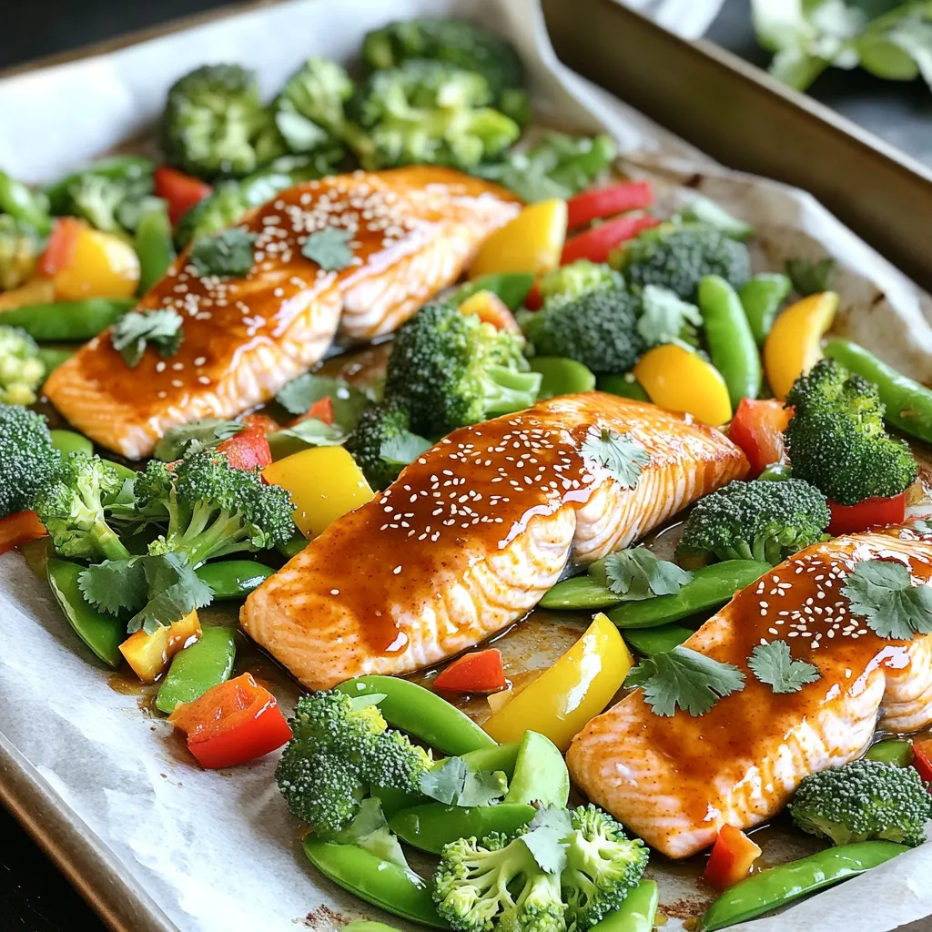 Sheet-Pan Sweet Chili Salmon and Veggies Delight