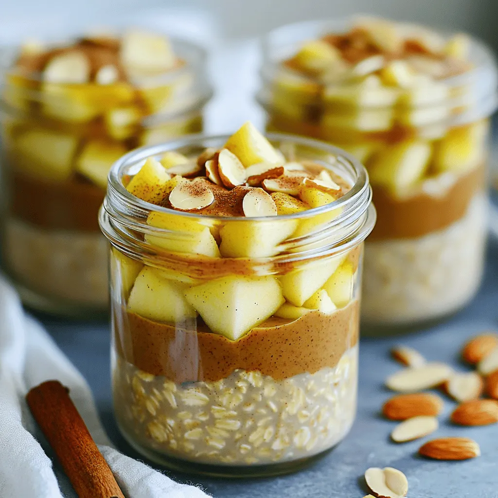 Apple Spice Almond Butter Overnight Oats Delight