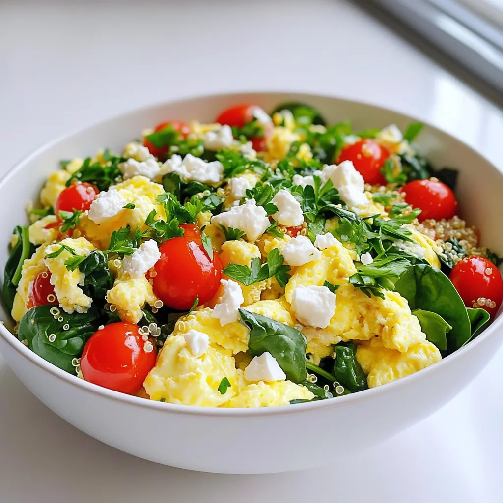 High Protein Egg White Scramble Bowls for Breakfast