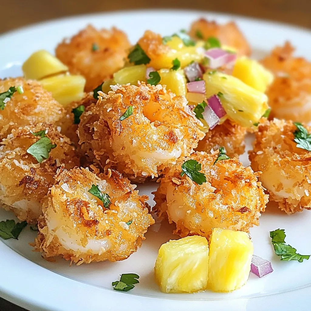 Coconut Shrimp with Pineapple Salsa Flavor Burst