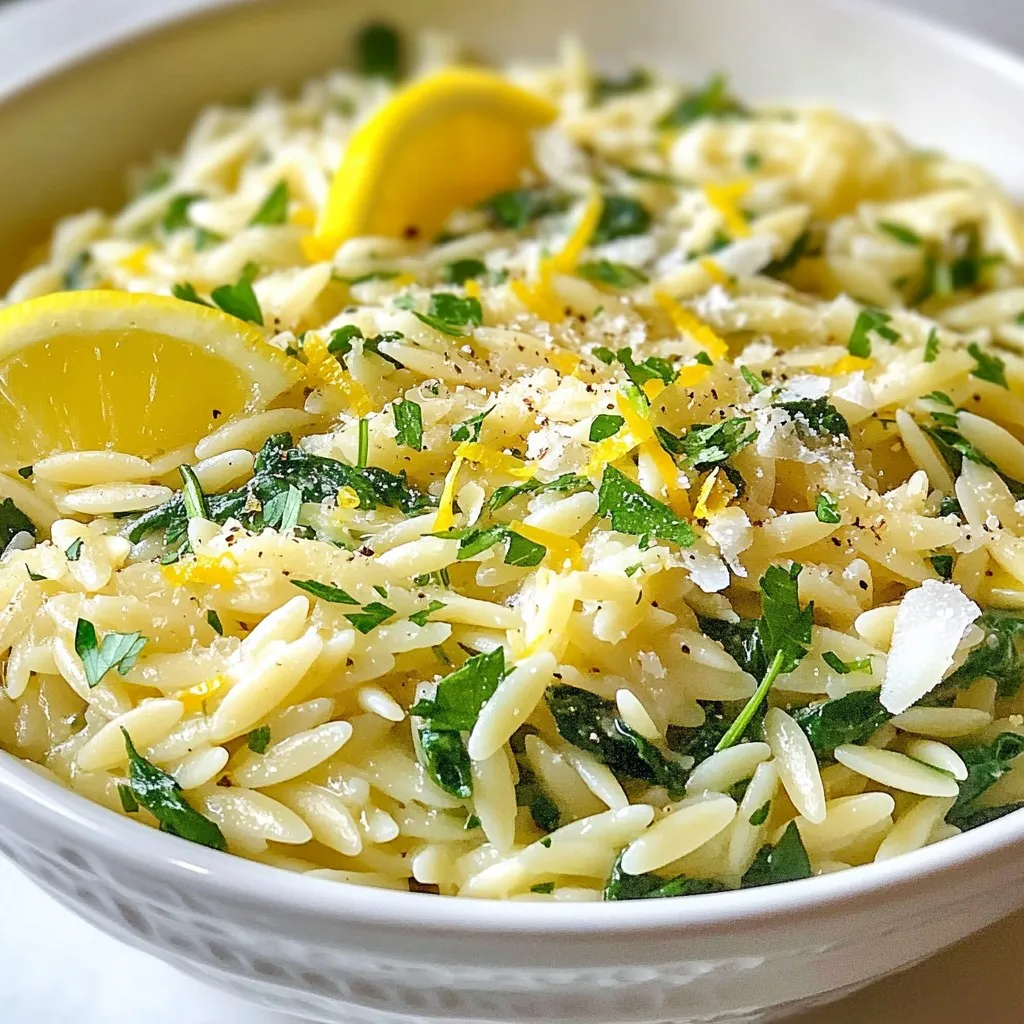 Lemon Garlic Parmesan Orzo Savory and Quick Dish