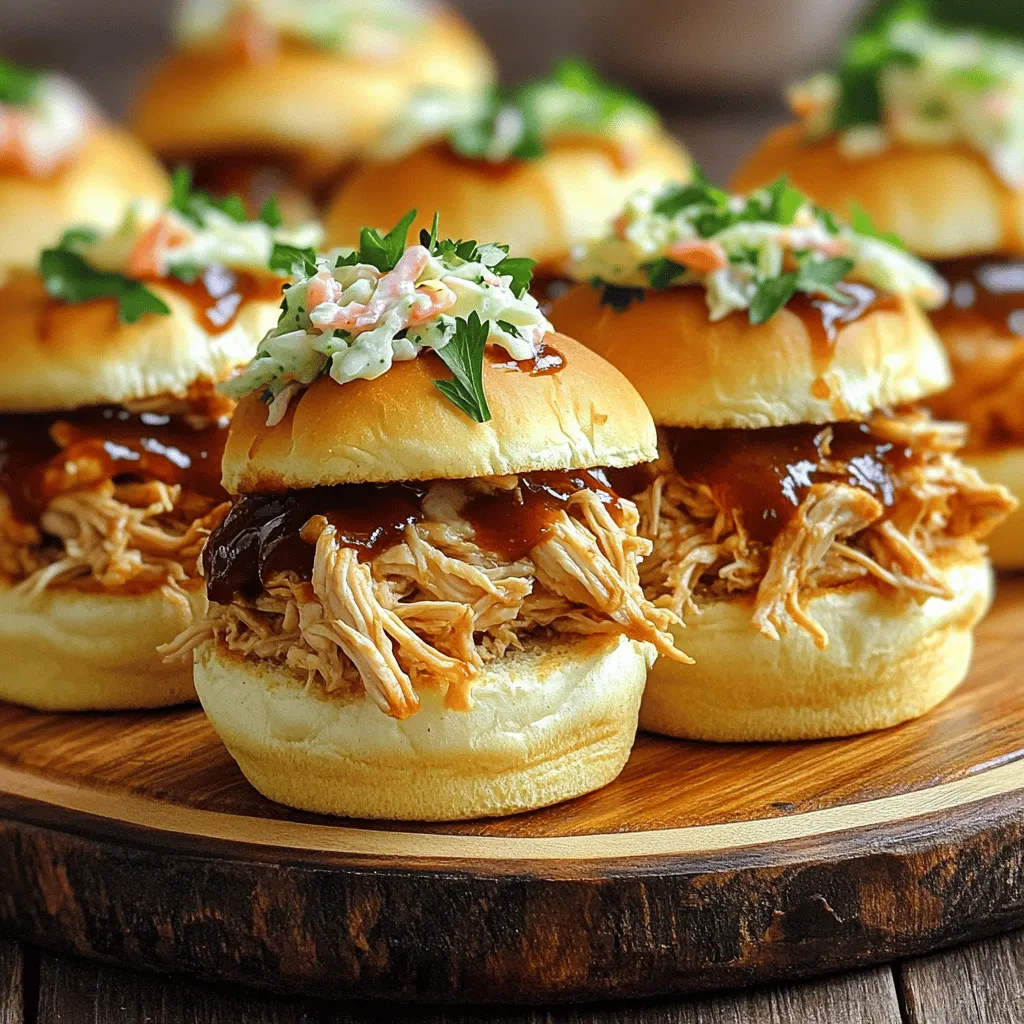 Slow Cooker BBQ Pulled Chicken Sliders Delightful Treat