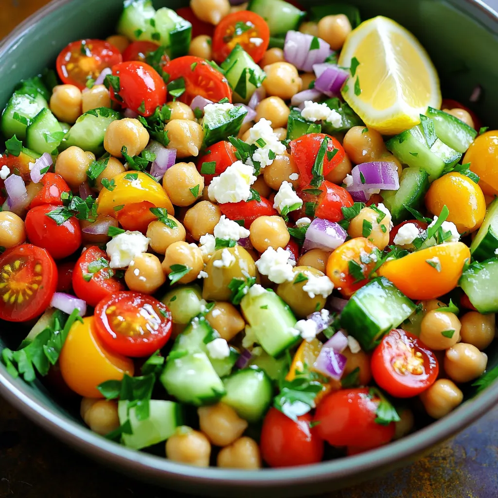 Mediterranean Chickpea Salad Fresh and Flavorful Dish