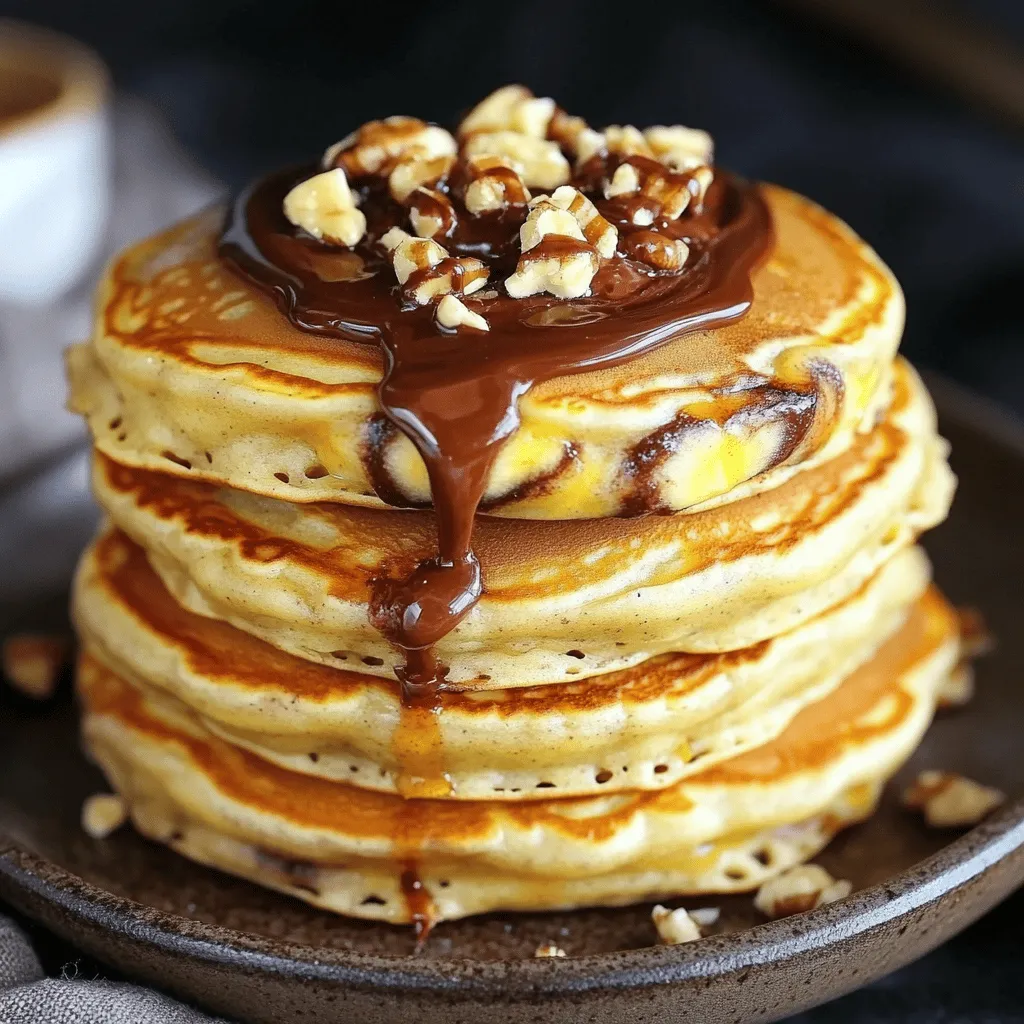 Banana Nutella Swirl Pancakes Irresistible Breakfast Delight
