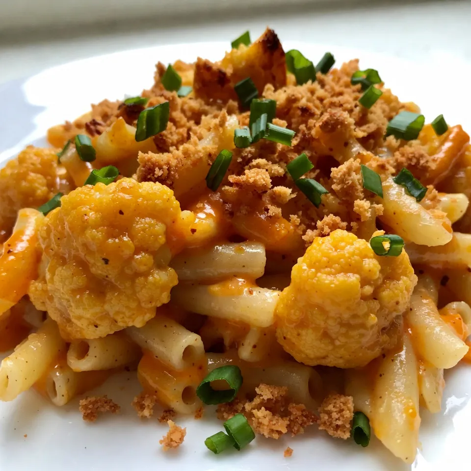 Buffalo Cauliflower Mac and Cheese Irresistible Delight