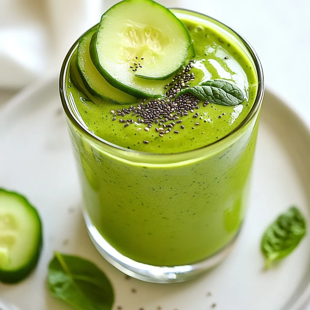 Green Goddess Detox Smoothie Healthy and Refreshing Drink