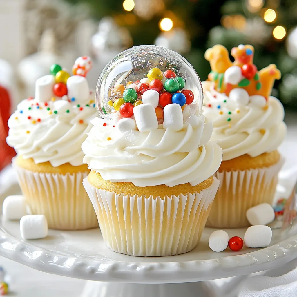 Snow Globe Cupcakes Delightful Winter Treats