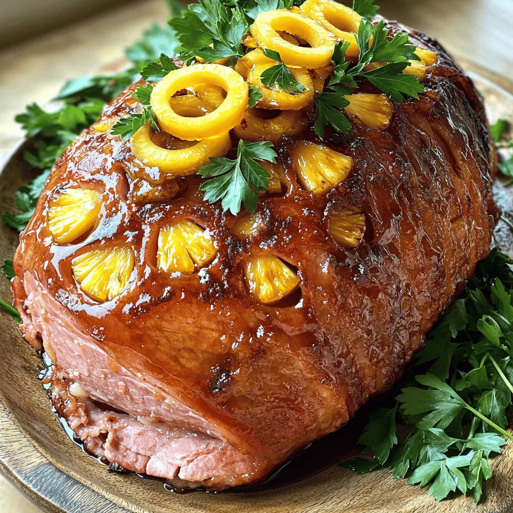 Maple Glazed Ham with Pineapple Delightful Feast