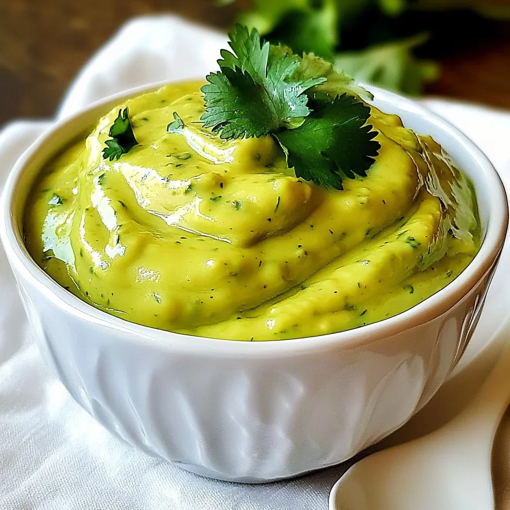 Creamy Avocado Cilantro Sauce Quick and Easy Recipe