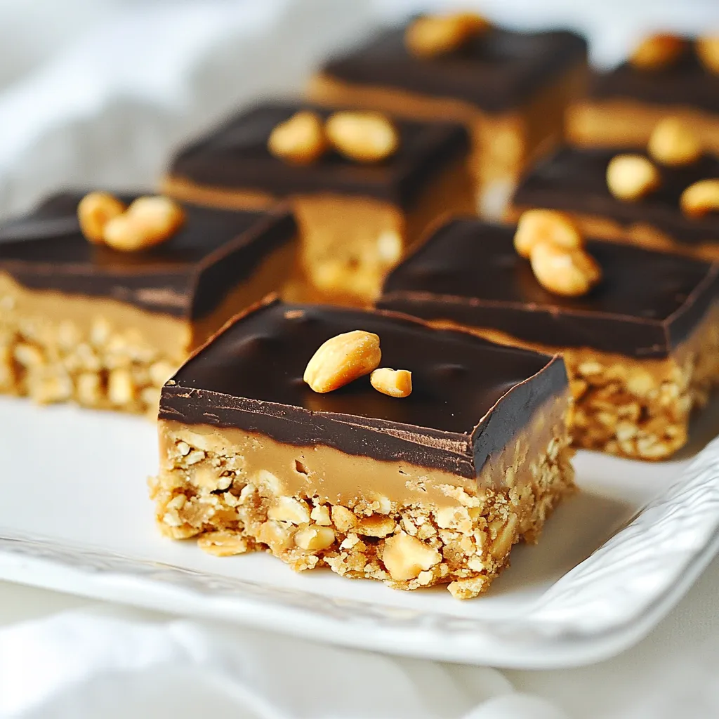 No Bake Peanut Butter Bars Easy and Tasty Treat