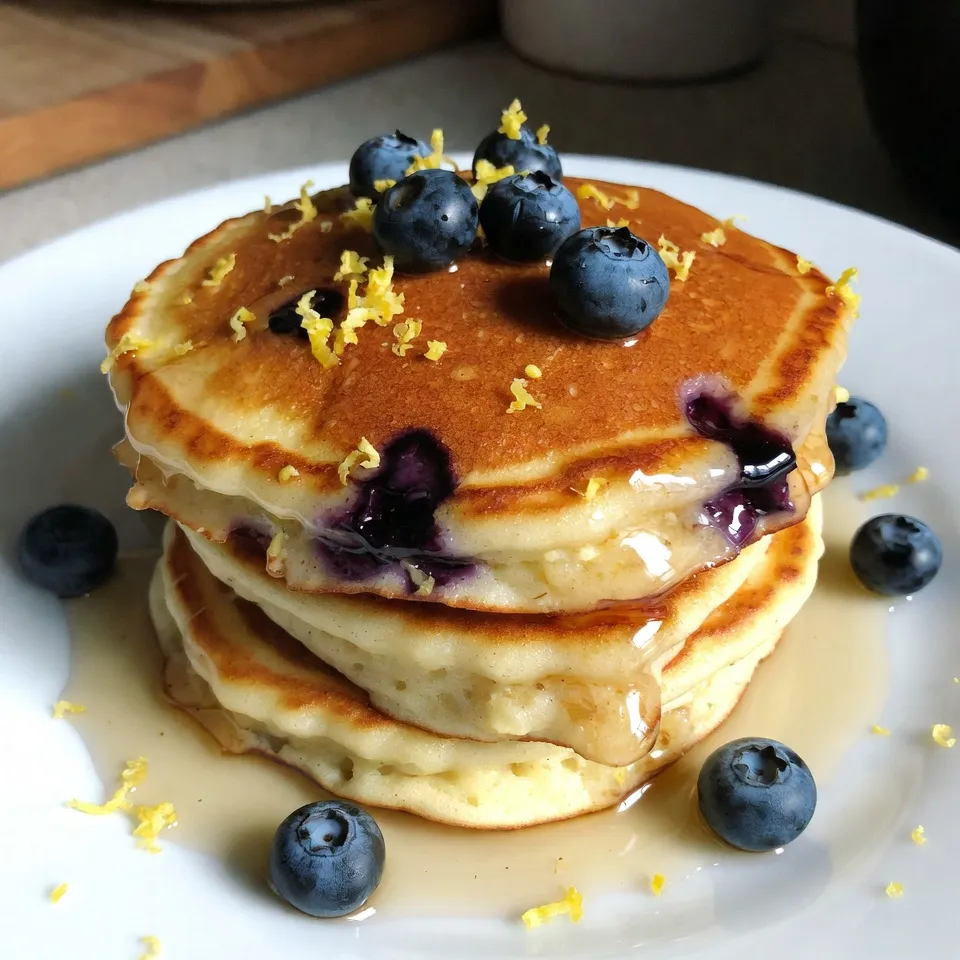 Lemon Blueberry Ricotta Pancakes Fluffy and Flavorful