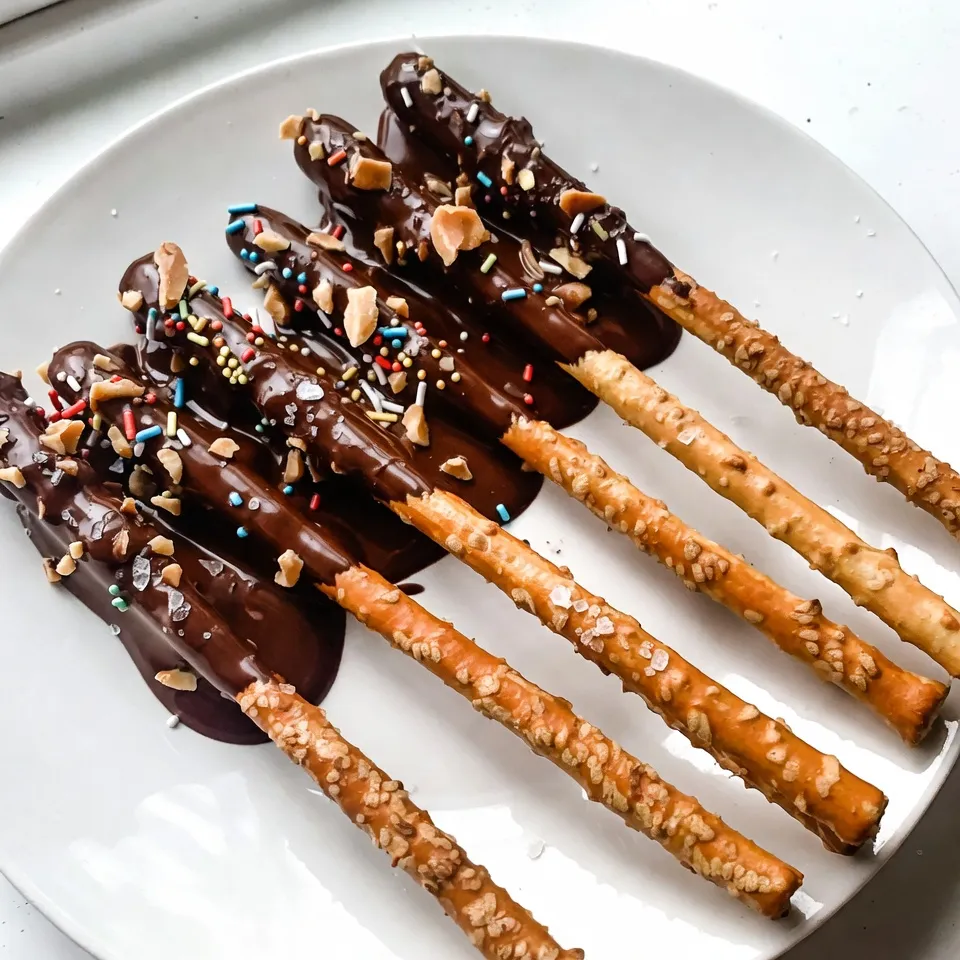 Chocolate Covered Pretzel Rods Easy and Fun Recipe