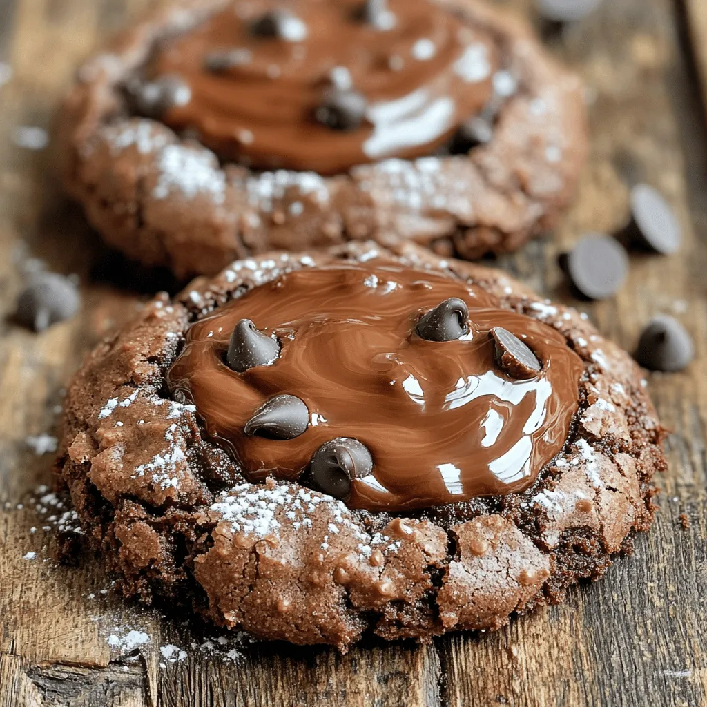 Nutella Stuffed Brownie Cookies Rich and Decadent Treat