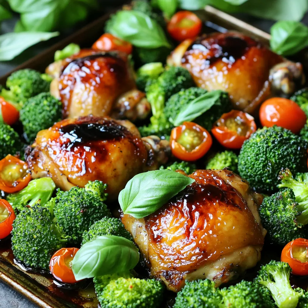 Sheet-Pan Balsamic Roasted Chicken and Broccoli Recipe
