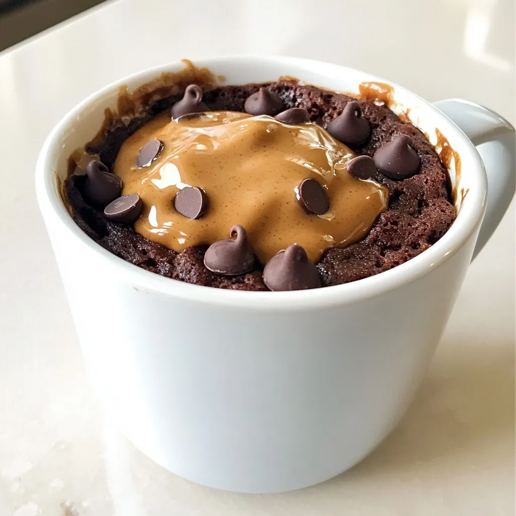 Chocolate Peanut Butter Mug Cake Easy and Quick Delight