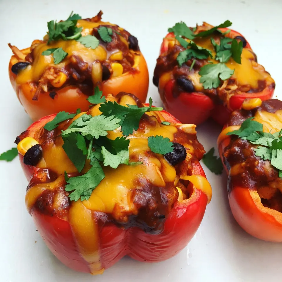 Chicken Enchilada Stuffed Peppers Flavorful and Easy