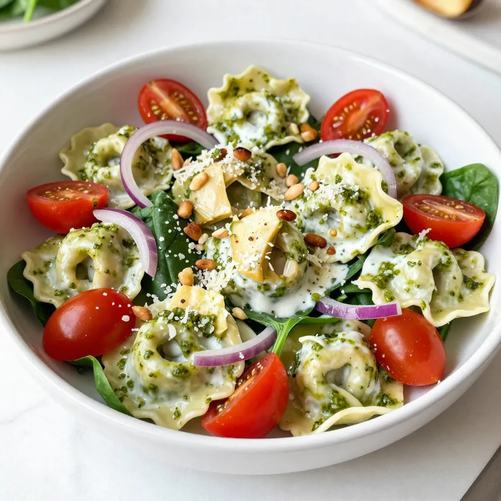 Creamy Pesto Tortellini Salad Fresh and Flavorful Dish