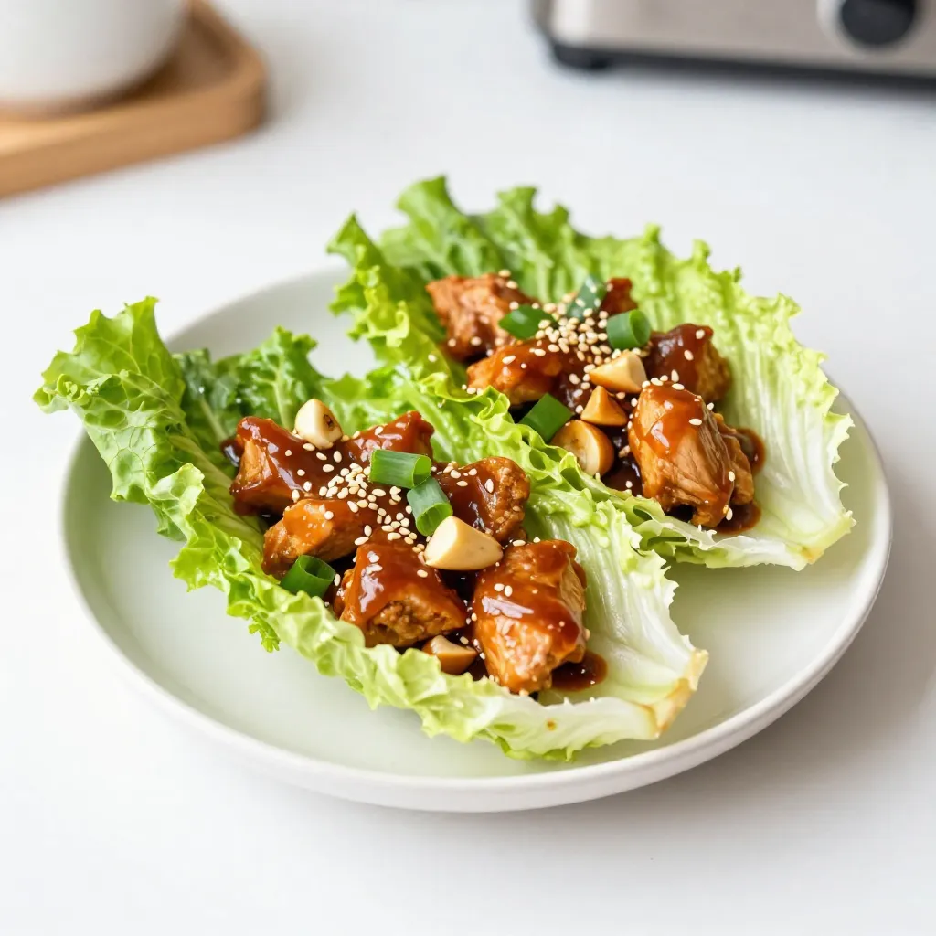 Teriyaki Chicken Lettuce Cups Flavorful and Fresh Meal