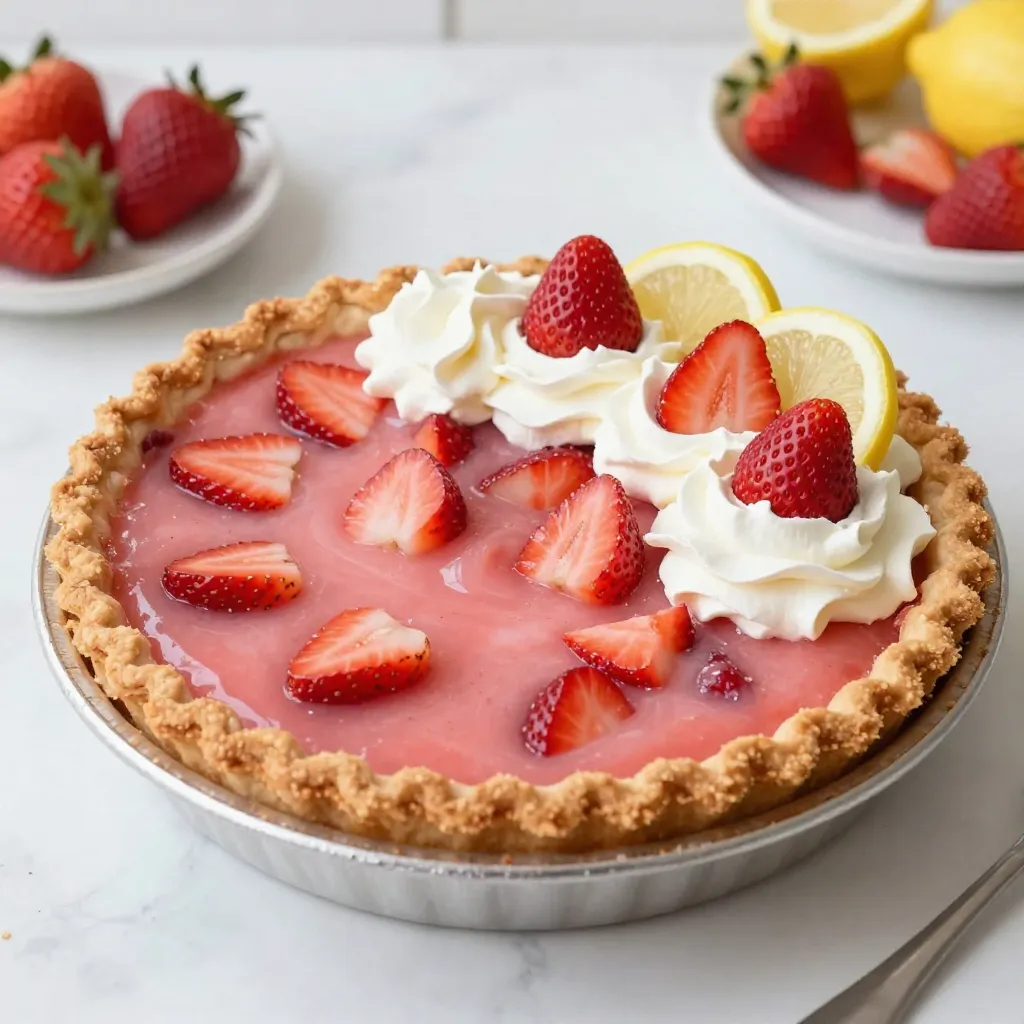 Strawberry Lemonade Pie Delicious Summer Delight