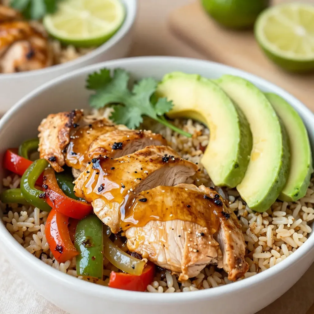 Honey Lime Chicken Fajita Bowls Tasty and Simple Meal