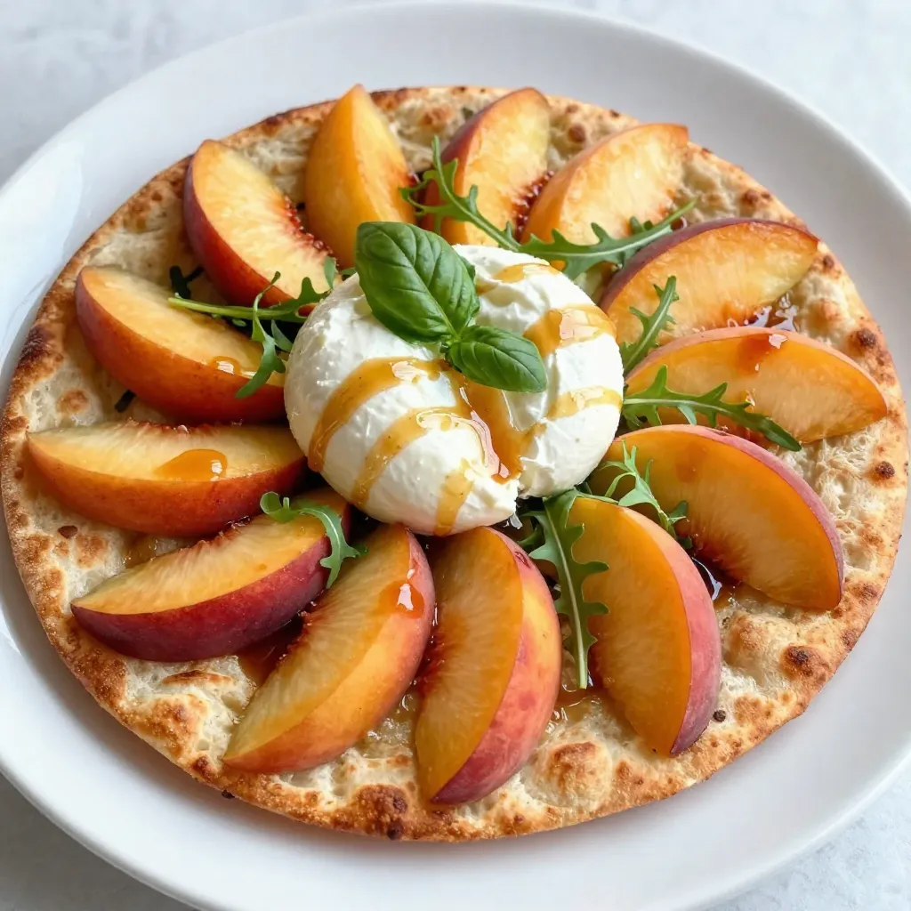 Peach Burrata Flatbread Delight for Summer Meals