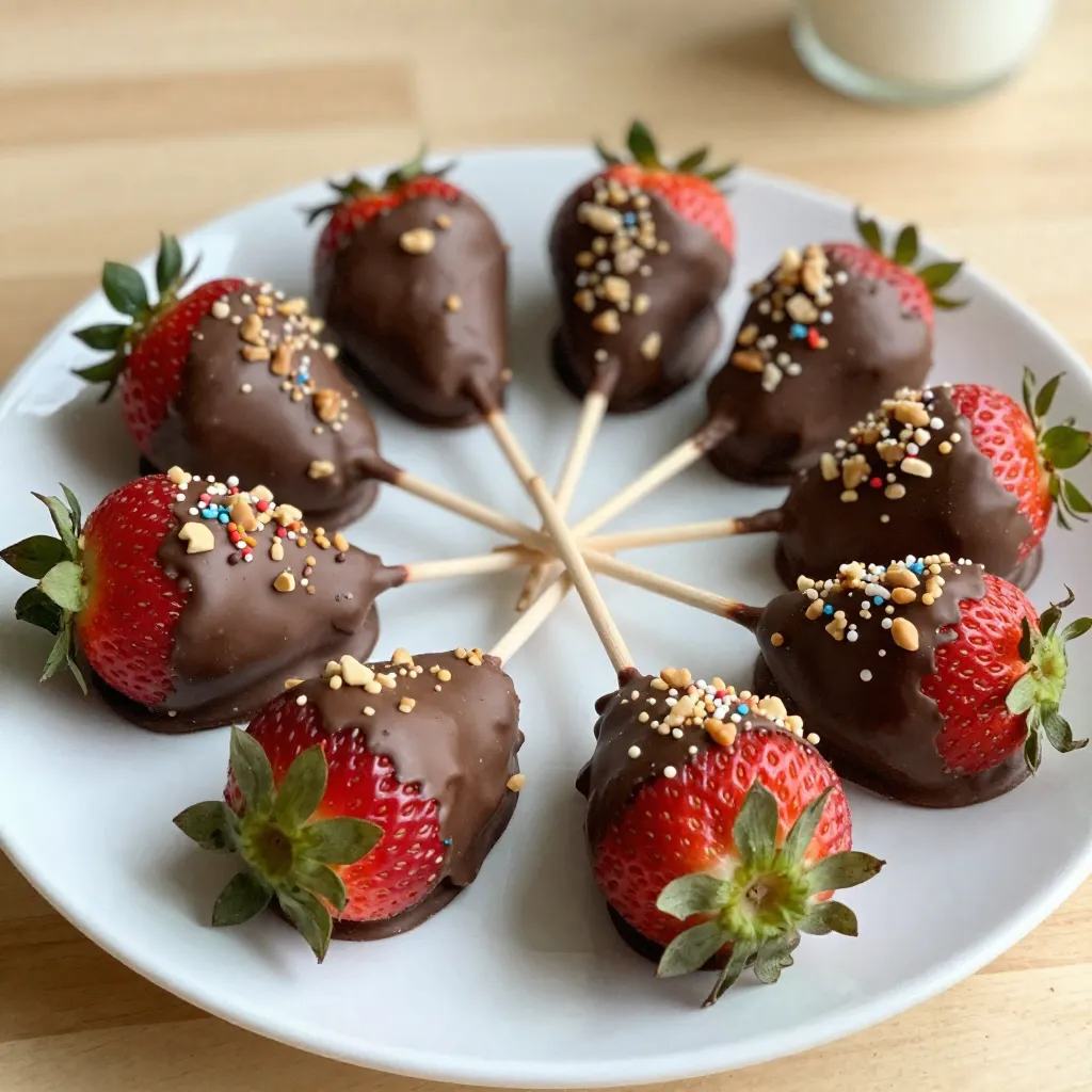 Chocolate Covered Strawberry Pops Delightful Treats