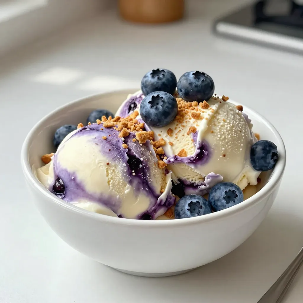 Blueberry Cheesecake Ice Cream Creamy Dessert Delight