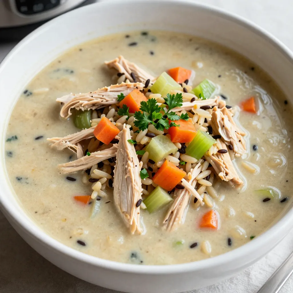 Instant Pot Chicken &#038; Wild Rice Soup Comforting Meal
