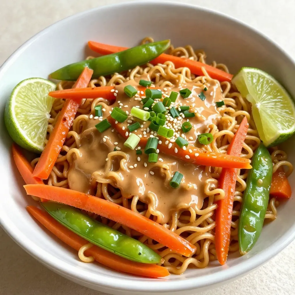 Spicy Peanut Ramen Noodles Quick and Tasty Meal