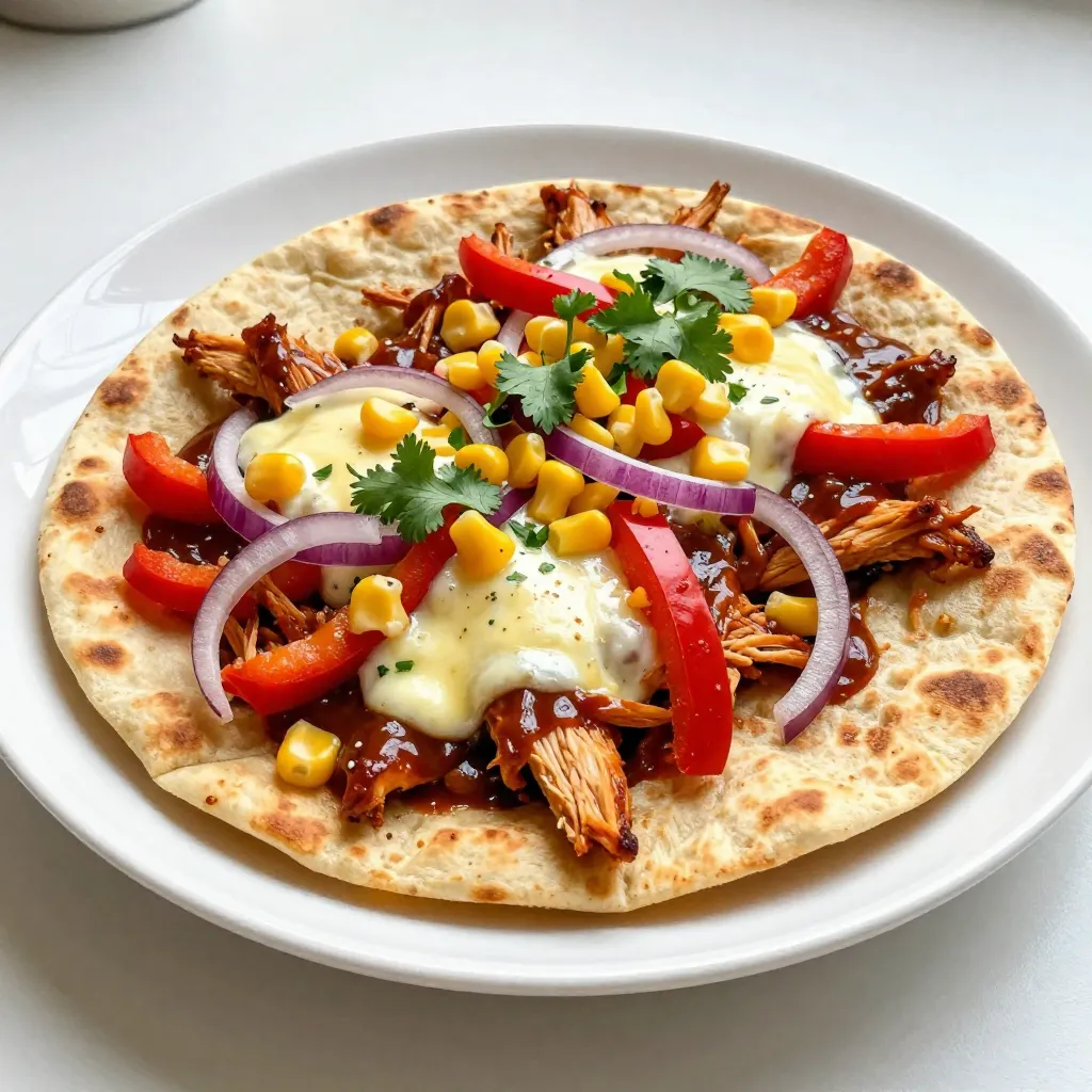 BBQ Ranch Chicken Flatbread Mouthwatering Simple Meal