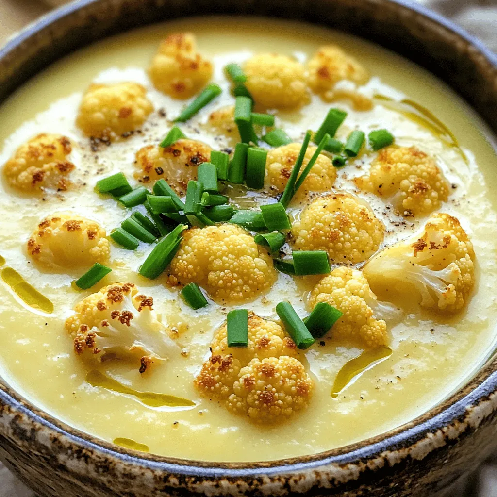 Creamy Roasted Cauliflower Soup Simple and Tasty Recipe