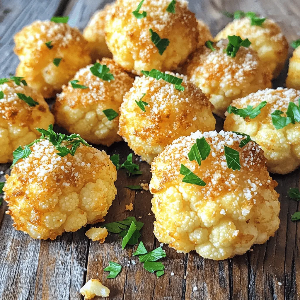Parmesan Cauliflower Bites Air Fryer Crispy Snack