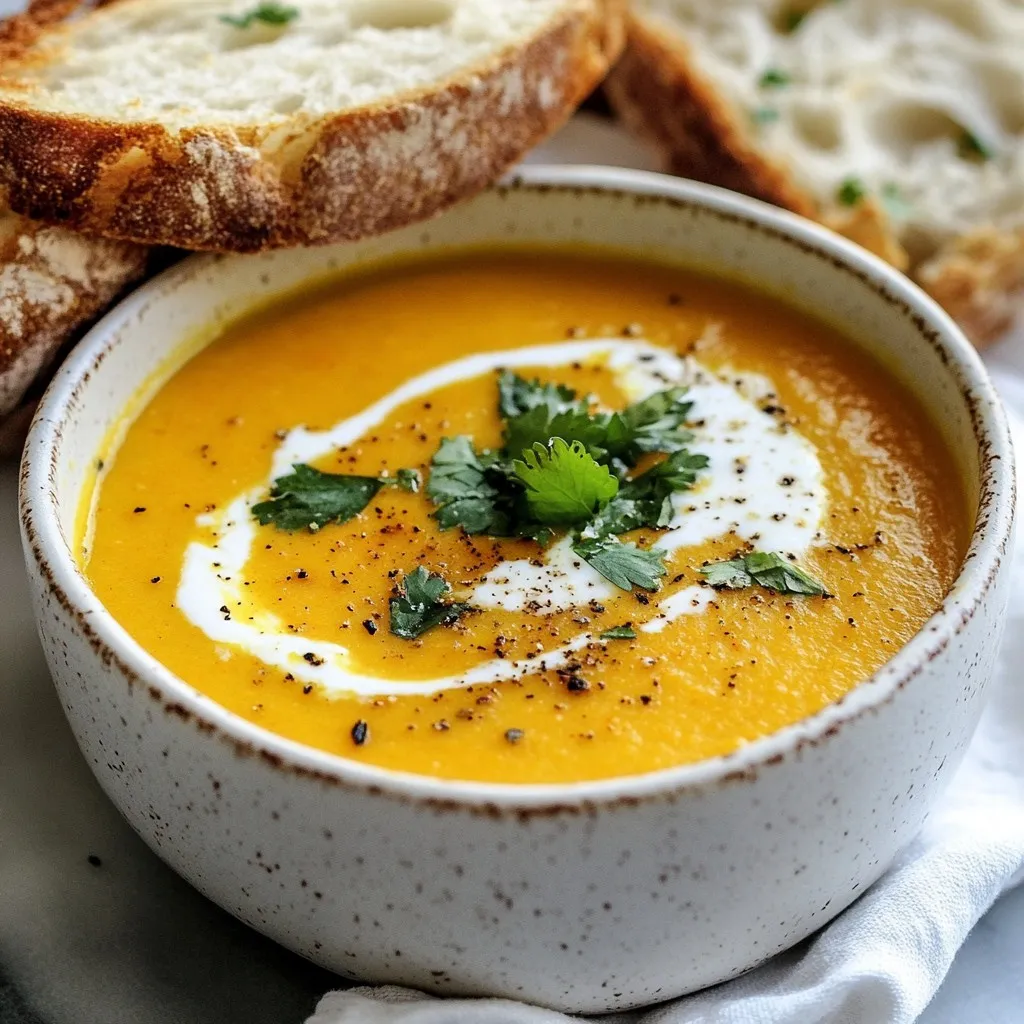 Spicy Moroccan Carrot Soup Flavorful and Warm Delight