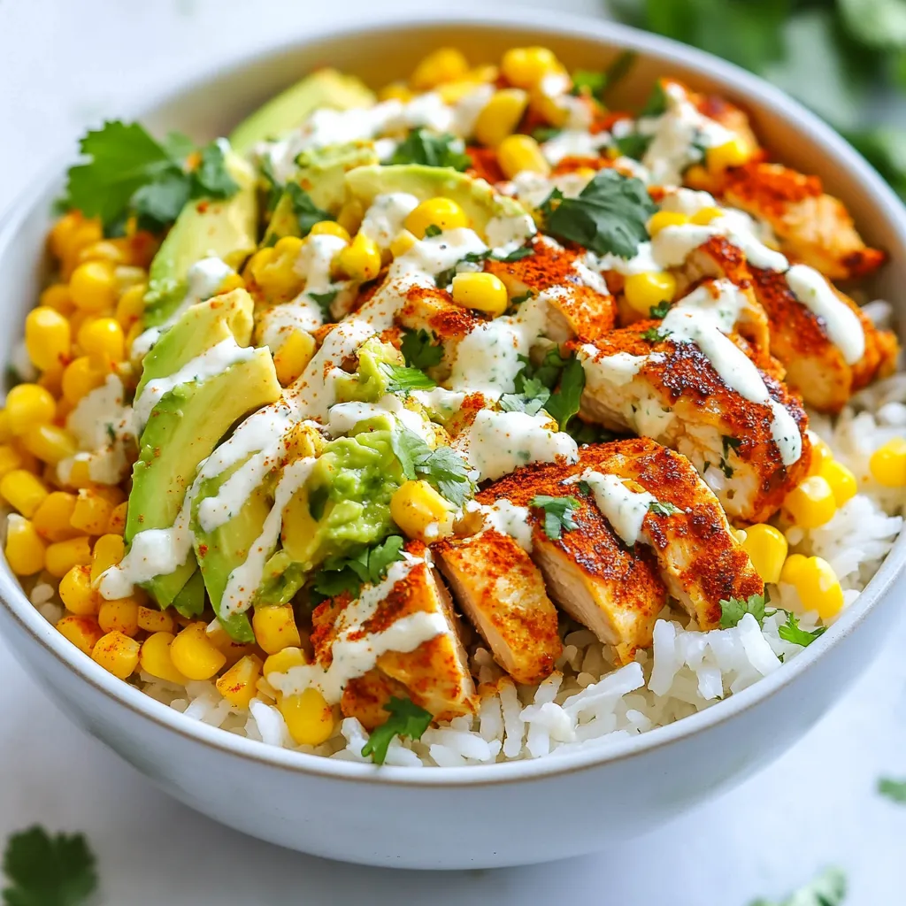 Street Corn Chicken Bowls Tasty and Fresh Dish