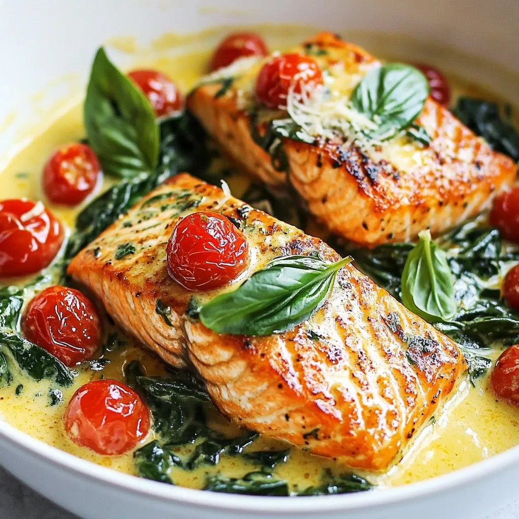 Creamy Tuscan Salmon Skillet Simple and Flavorful Dish