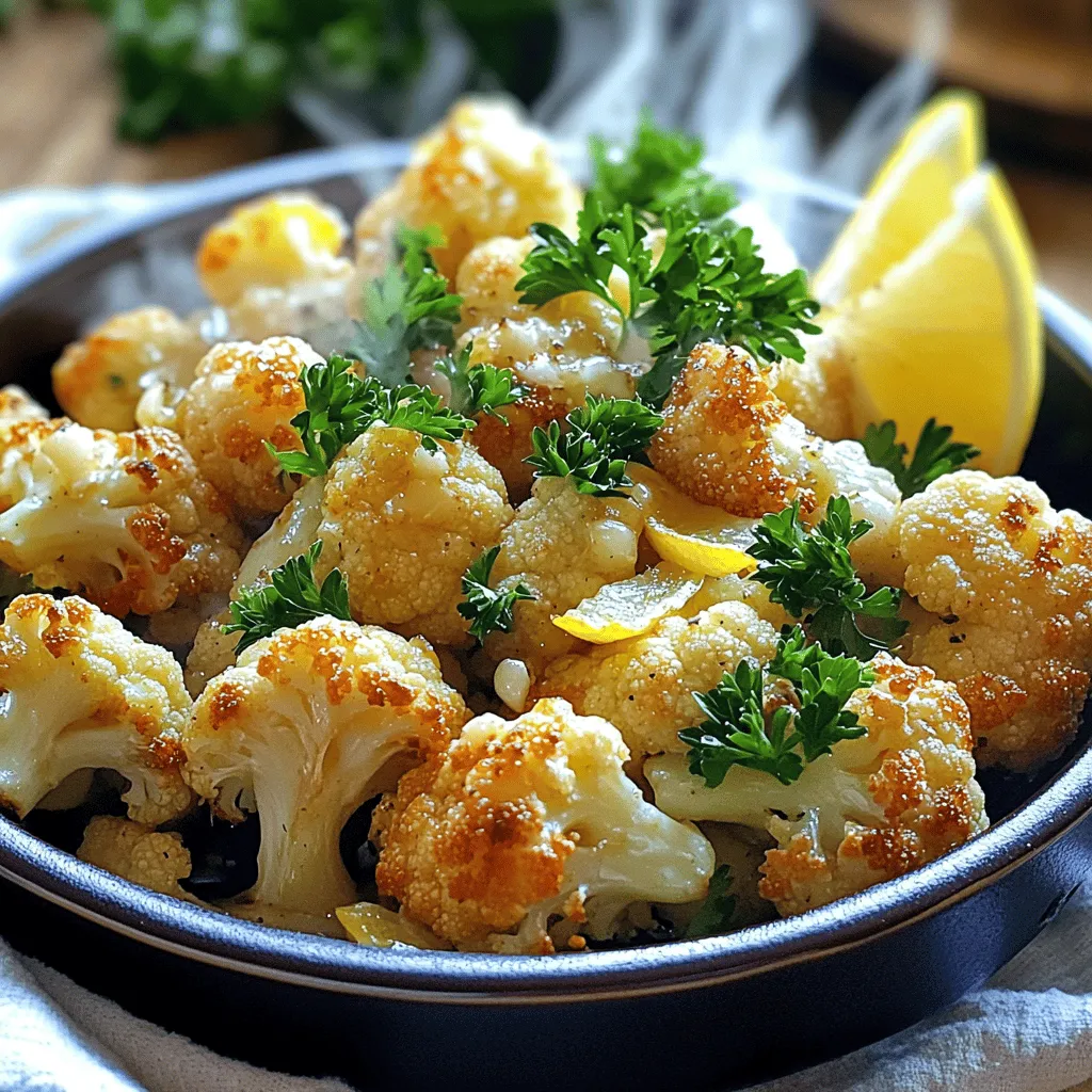 Lemon Garlic Roasted Cauliflower Flavorful Side Dish