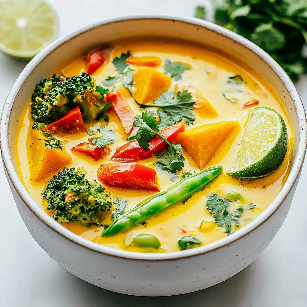 Vegan Thai Coconut Curry Soup Flavorful Comfort Bowl