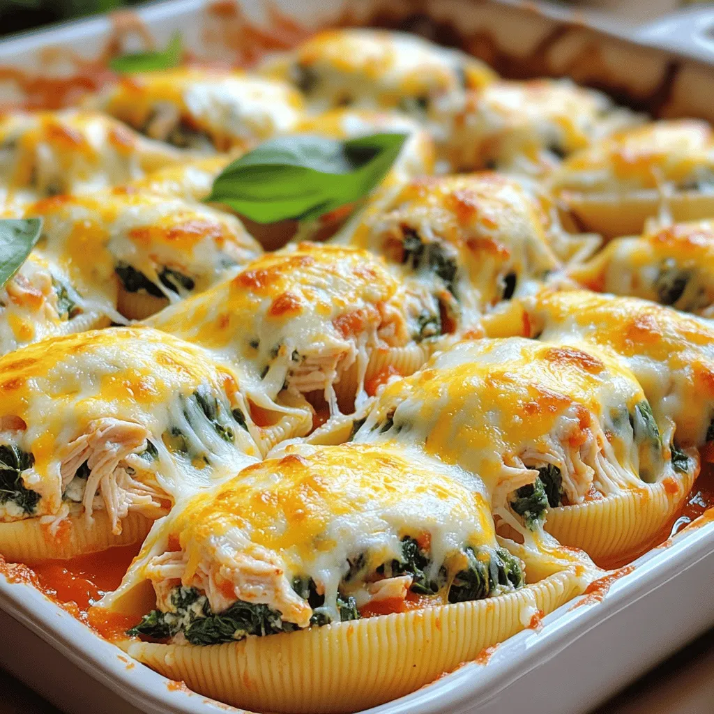 Chicken and Spinach Stuffed Shells Tasty Dinner Idea