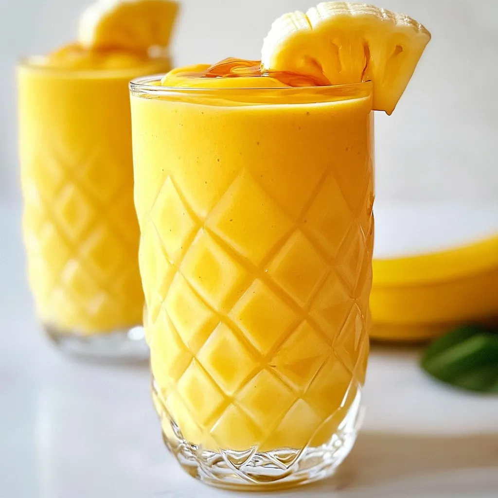 Mango Pineapple Smoothie Refreshing and Healthy Drink