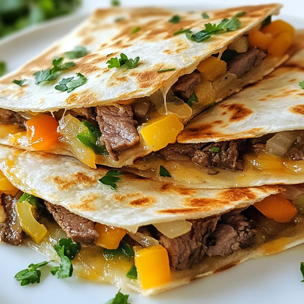 Philly Cheesesteak Quesadillas Quick and Tasty Meal