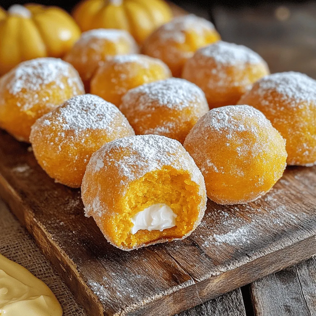 Pumpkin Cream Cheese Donut Holes Irresistible Treat